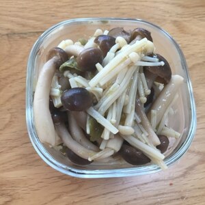 レンジで♪きのこのとろろ昆布和え